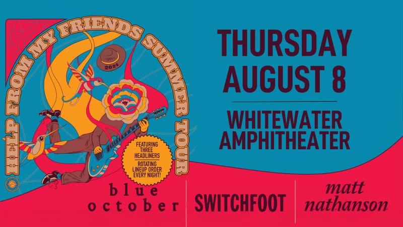 Blue October and Switchfoot, August 8, 2024 at Whitewater Amphitheater!
