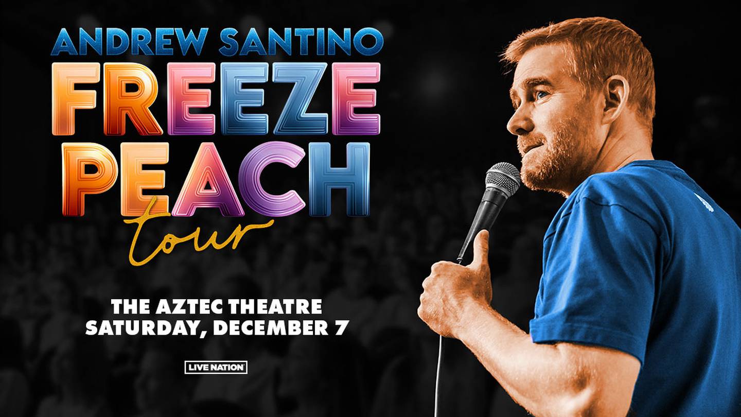 Andrew Santino: Freeze Peach Tour is coming to the Aztec Theatre on December 7, 2024!