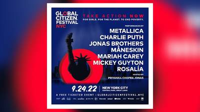 Måneskin, Metallica performing at NYC Global Citizen Festival in September