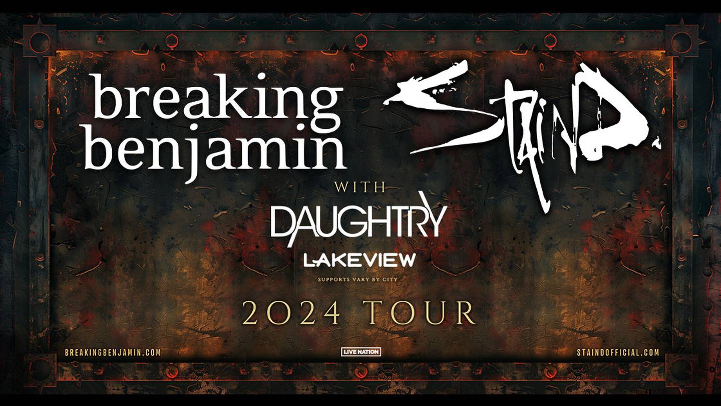 Breaking Benjamin and Staind are coming to Germania on October 25th, with special guests Daughtry, and Lakeview.