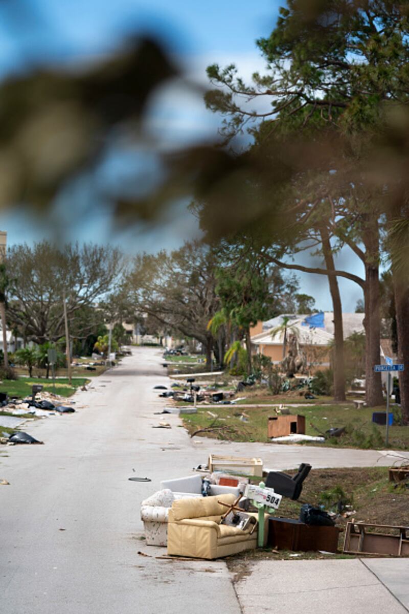 Damage left behind after Hurricane Milton