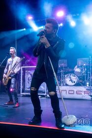 Hinder hit the stage in San Antonio for Oyster Bake on April 20, 2024, and rocked the Saturday crowd! No one cared about any chance of rain with this show on stage!