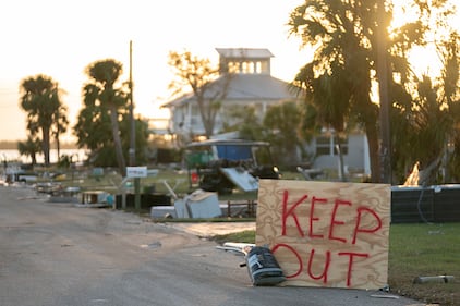 Damage left behind after Hurricane Milton