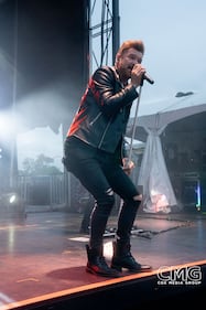 Hinder hit the stage in San Antonio for Oyster Bake on April 20, 2024, and rocked the Saturday crowd! No one cared about any chance of rain with this show on stage!