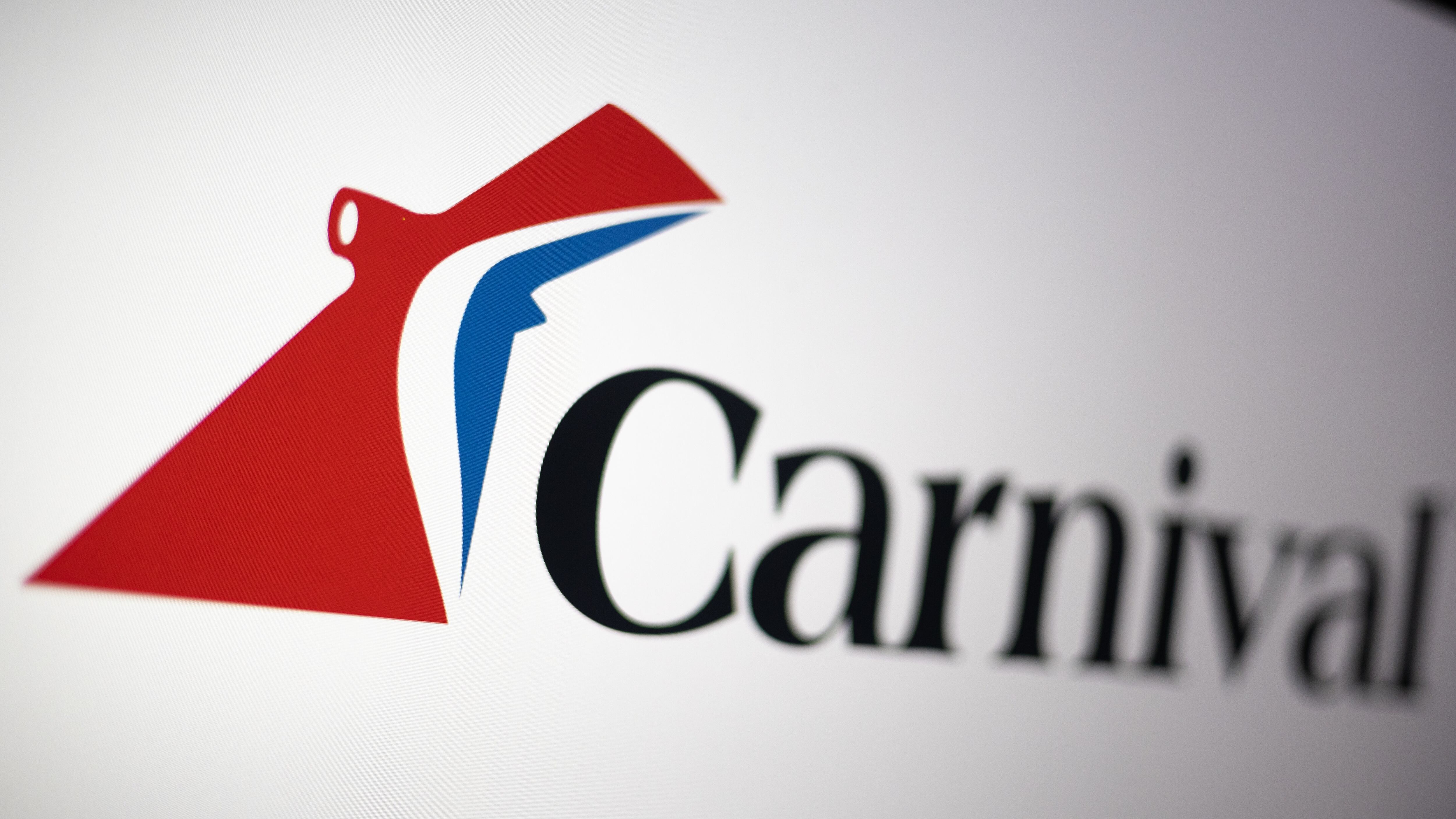 Carnival Cruise Line logo on a computer screen.