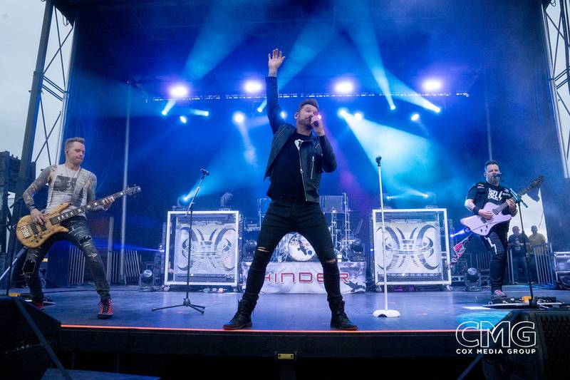 Hinder hit the stage in San Antonio for Oyster Bake on April 20, 2024, and rocked the Saturday crowd! No one cared about any chance of rain with this show on stage!